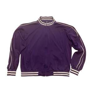 Evolution In Design Men's Purple Full Zip Stripe Trim Track Jacket 4XL